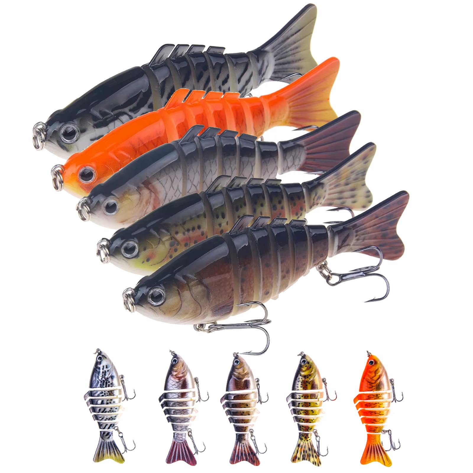 Automatic Fishing Lure Robotic Fishing Lure  3D Swimming Bait For Bass,  Trout, Walleye | Self-Propelled Freshwater & Saltwater Lure Beginner Fishing  Lure With Action