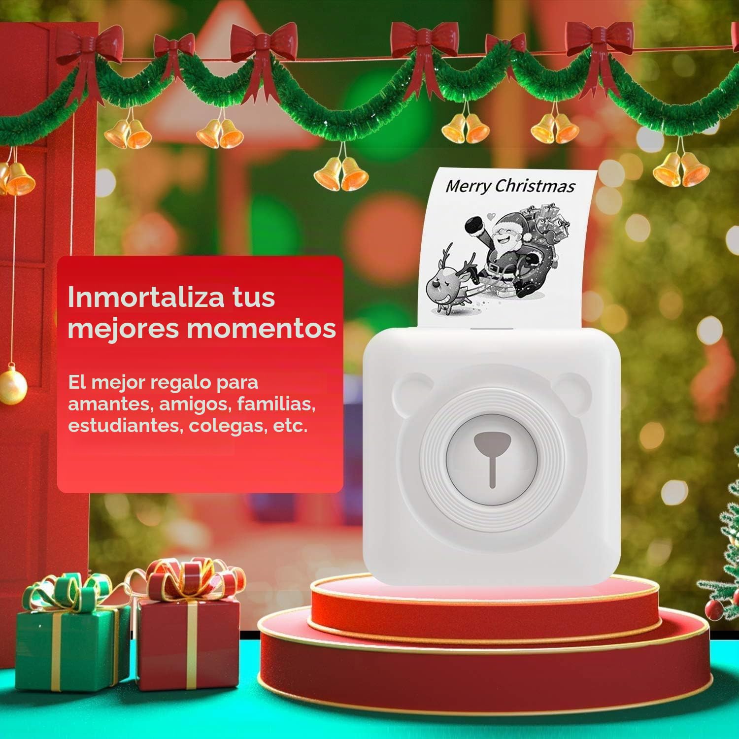 Peripage Mini Impresora de Fotos térmica Bluetooth Peripage Impresora sin Tinta portátil multifunción tamaño pequeño Negro y Blanco Impresora para DIY Fotos, Notas