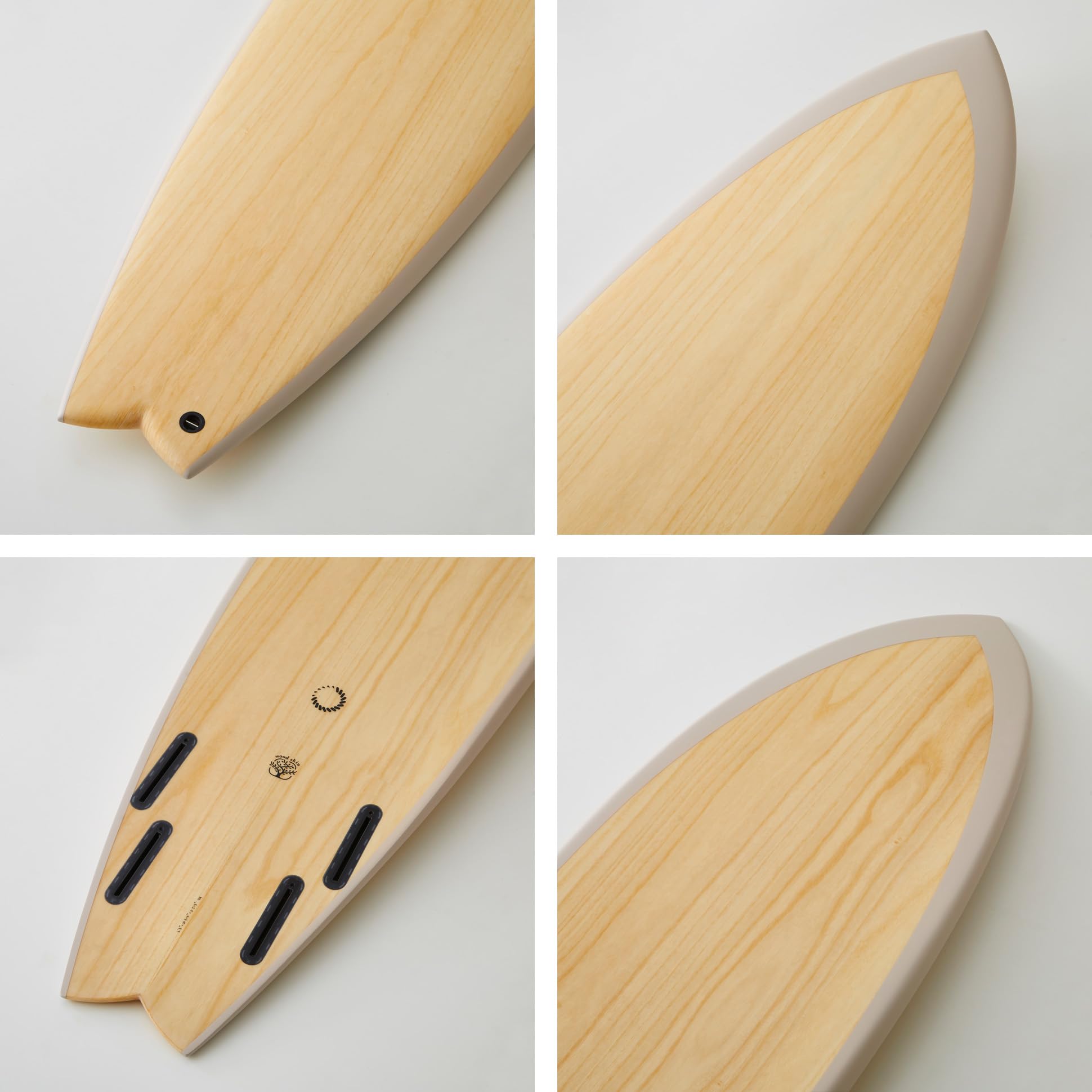 Amazon | nanazero WOOD SKIN サーフボード MID05 クアッド フィッシュ