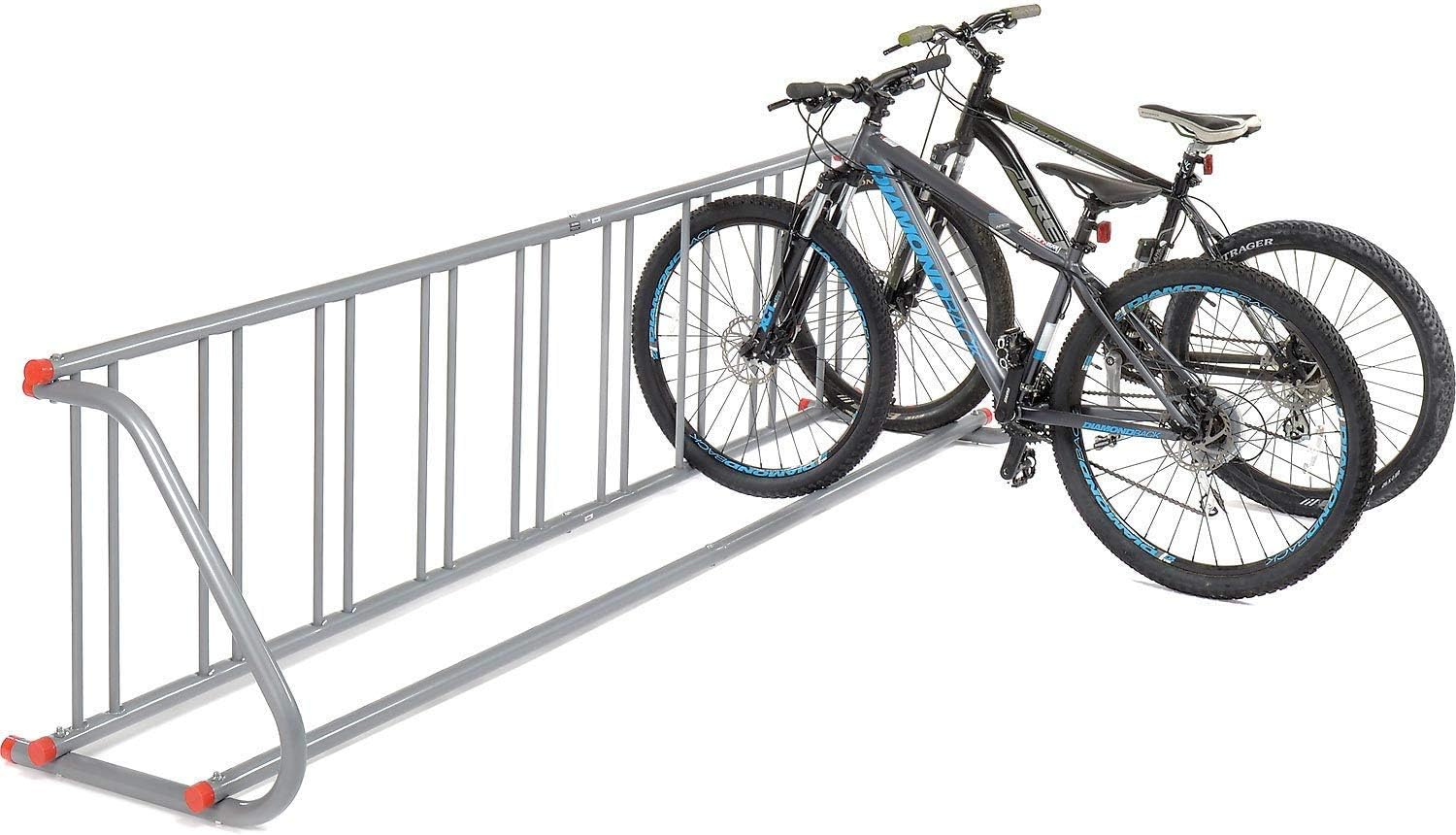 Powder Coated Steel Single-Sided 9-Bike Outdoor Rack