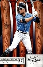 2019 Leather and Lumber Die Cut Hobby Baseball #85 Austin Meadows Tampa Bay Rays Bat Official MLBPA Trading Card From Panini America