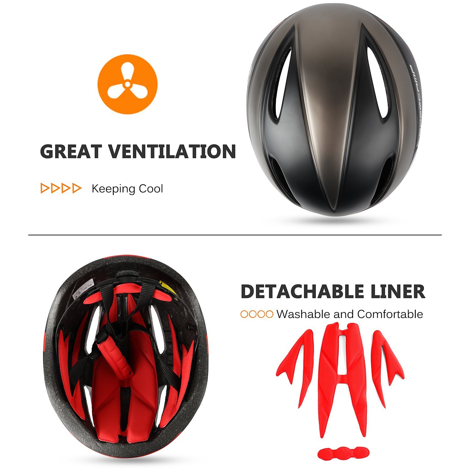 KINGLEAD Casco Bicicleta con Visera, Protección de Seguridad Ajustable Casco de Bicicleta Ligera para Montar en Bicicleta Casco de Bicicleta BMX Scooter Skate Mountain Road