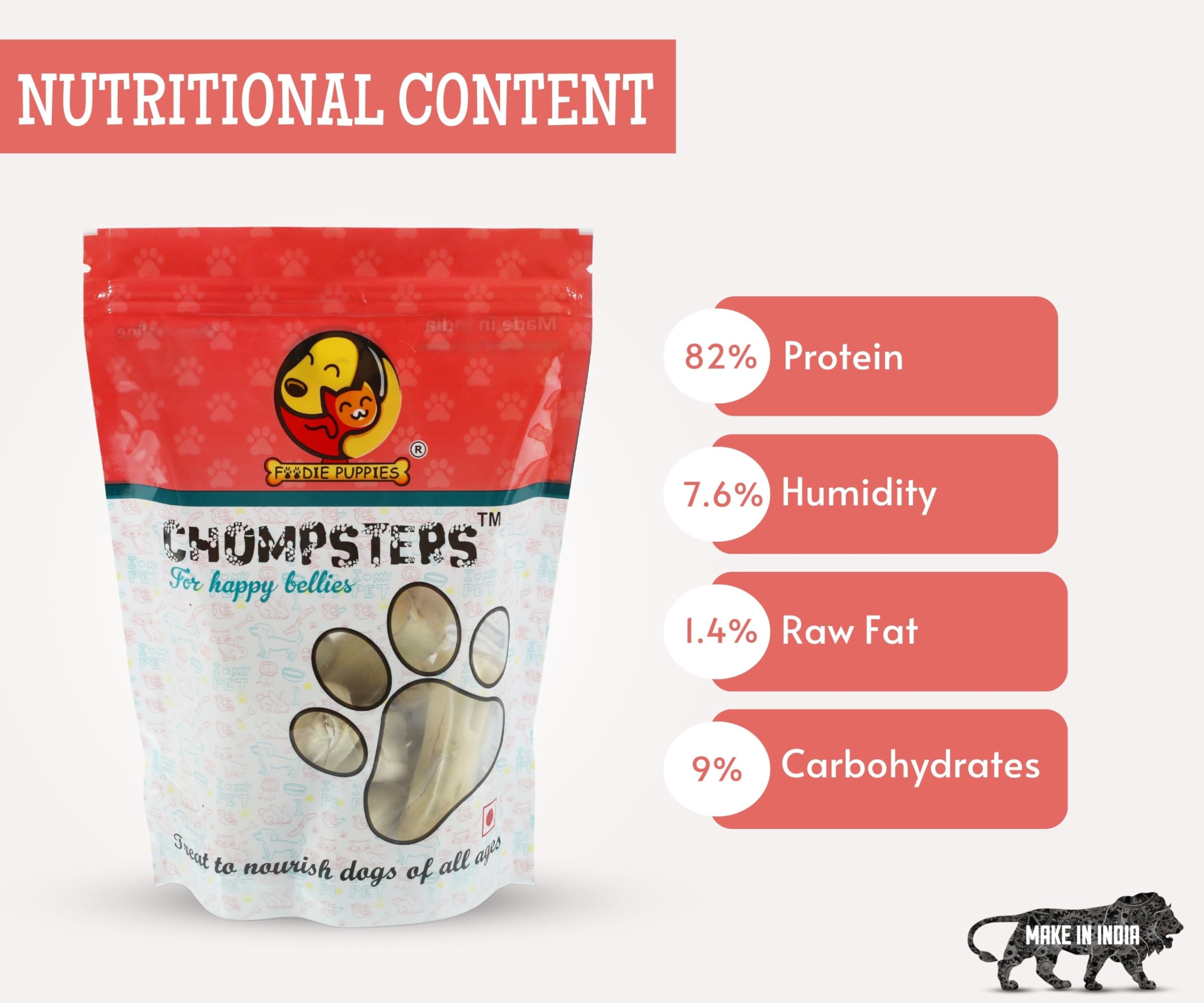 Foodie Puppy Chompsters Rawhide Pressed Bones for Dogs β (2 Inch, 12 Bone) Chicken Flavour Dental Chew Treats for Small Dogs and Puppy | Delicious Calcium Snacks Supports Strong Teeth & Healthy Gums 1