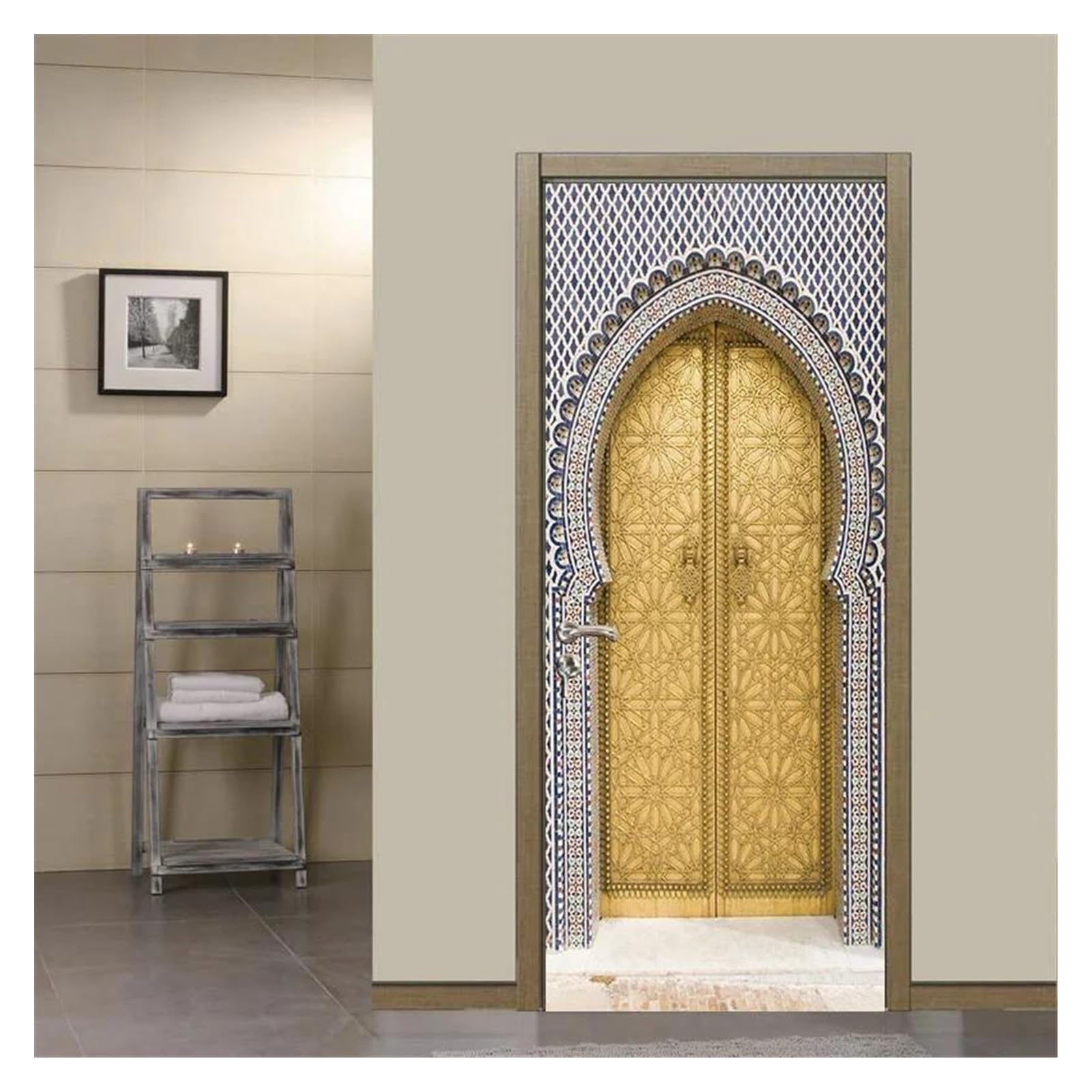 Papier peint vintage amovible pour créer une ambiance de palais oriental dans votre salon