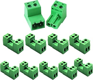 10 Sets 2-Pin 5.08mm Pitch Green IDC Push-In PCB Mount Plastic Terminal Block Connector