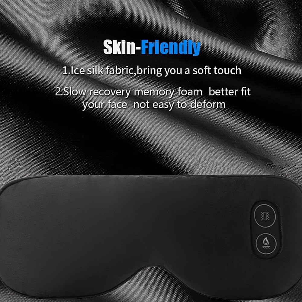 Umisleep Mascherina per dormire, in memory foam, per donne e uomini, mascherina per occhi sagomata 3D, 100% blocco, maschera per dormire a tutta la luce, per viaggi, pisolini, yoga, unisex, nero