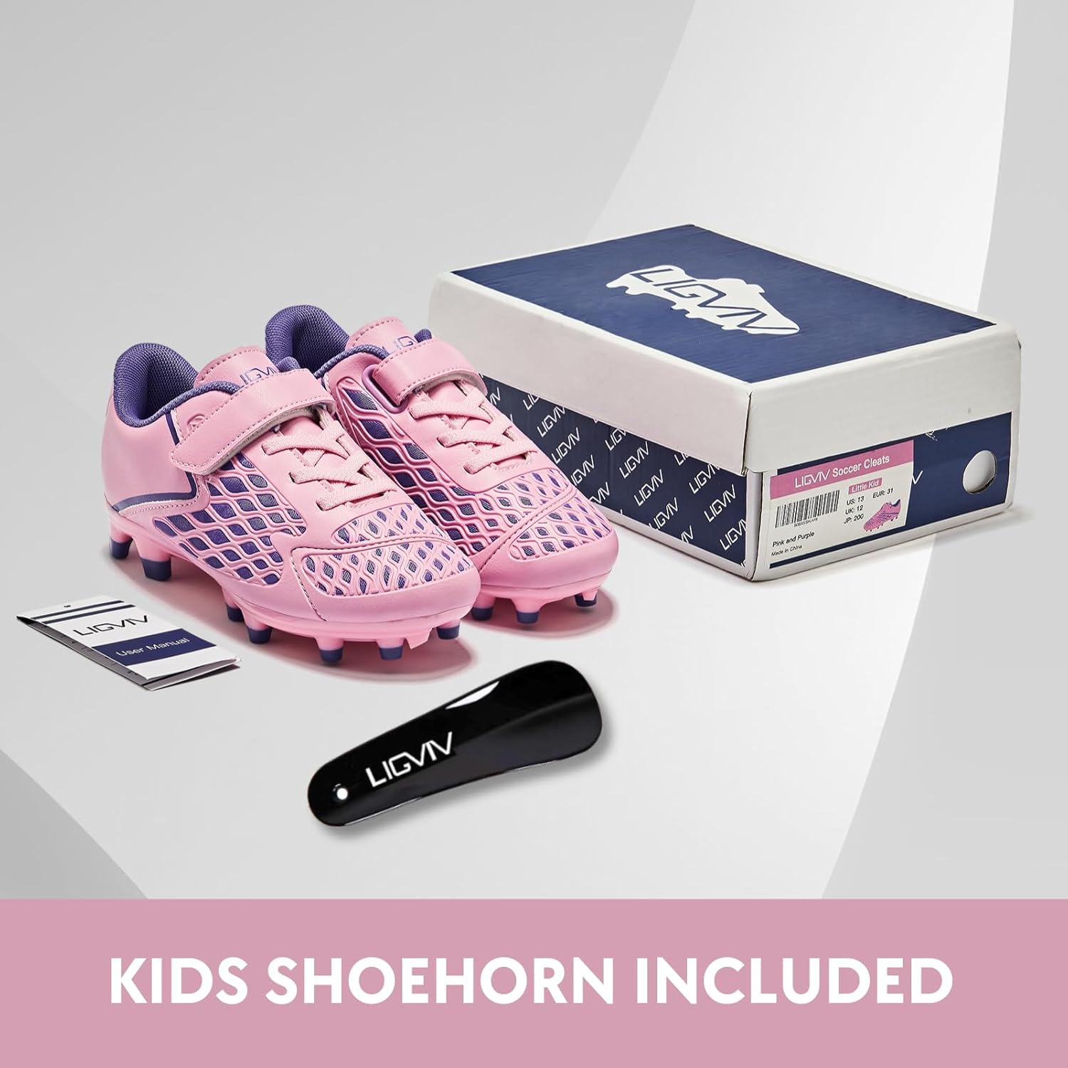 Boys Girls Soccer Cleats - Laceless Kids Football Shoes - Outdoor Firm Ground - Image 6