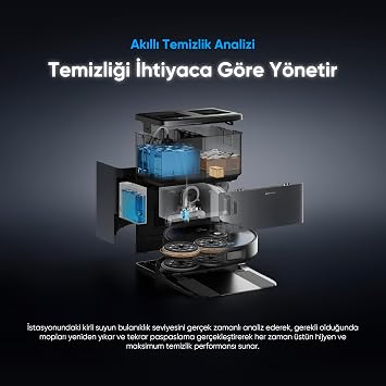katya O Akıllı Robot Süpürge 22000Pa, Kıl Kesici Ana Fırça