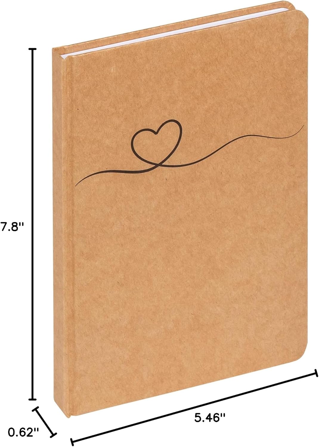 walther design Notebook Brown DIN A5 with Black Heart, AND CREATE NB521P-1