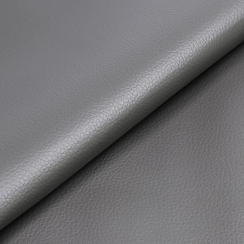 Miniatura 3 de Tela marina de vinilo de cuero sintético, almohadillas interiores de repuesto para barcos y techos, más suave y duradera (48 x 55 pulgadas, gris)