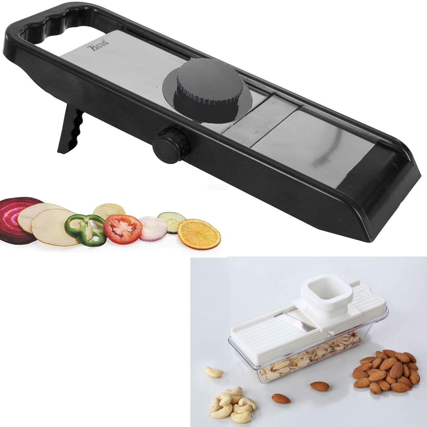 Ayrota Vegetable Slicer Stainless Steel Blade Adjustable with Safety