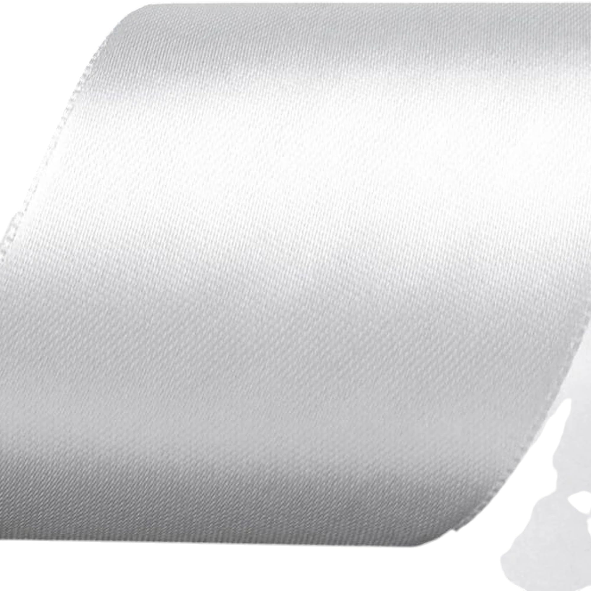 Ruban satin polyester blanc 40 mm x 22 m pour couture et gâteaux