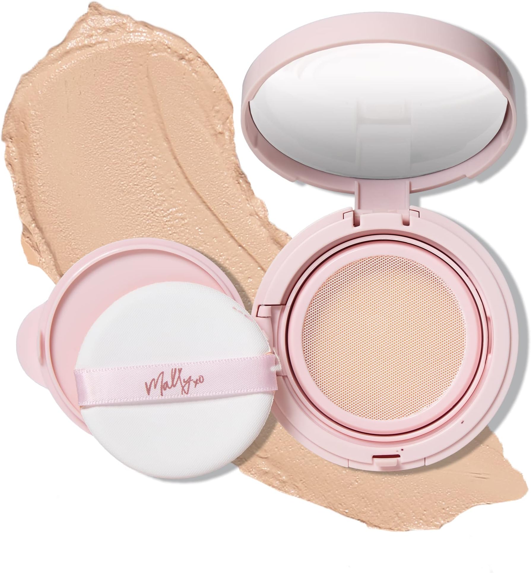 Mally Beauty Flawless Finish Transforming Effect Foundation - Light - Full Coverage Cream Foundation - Breathable & Lightweight - Hydrating Formula with Vitamin E - Satin Finish
