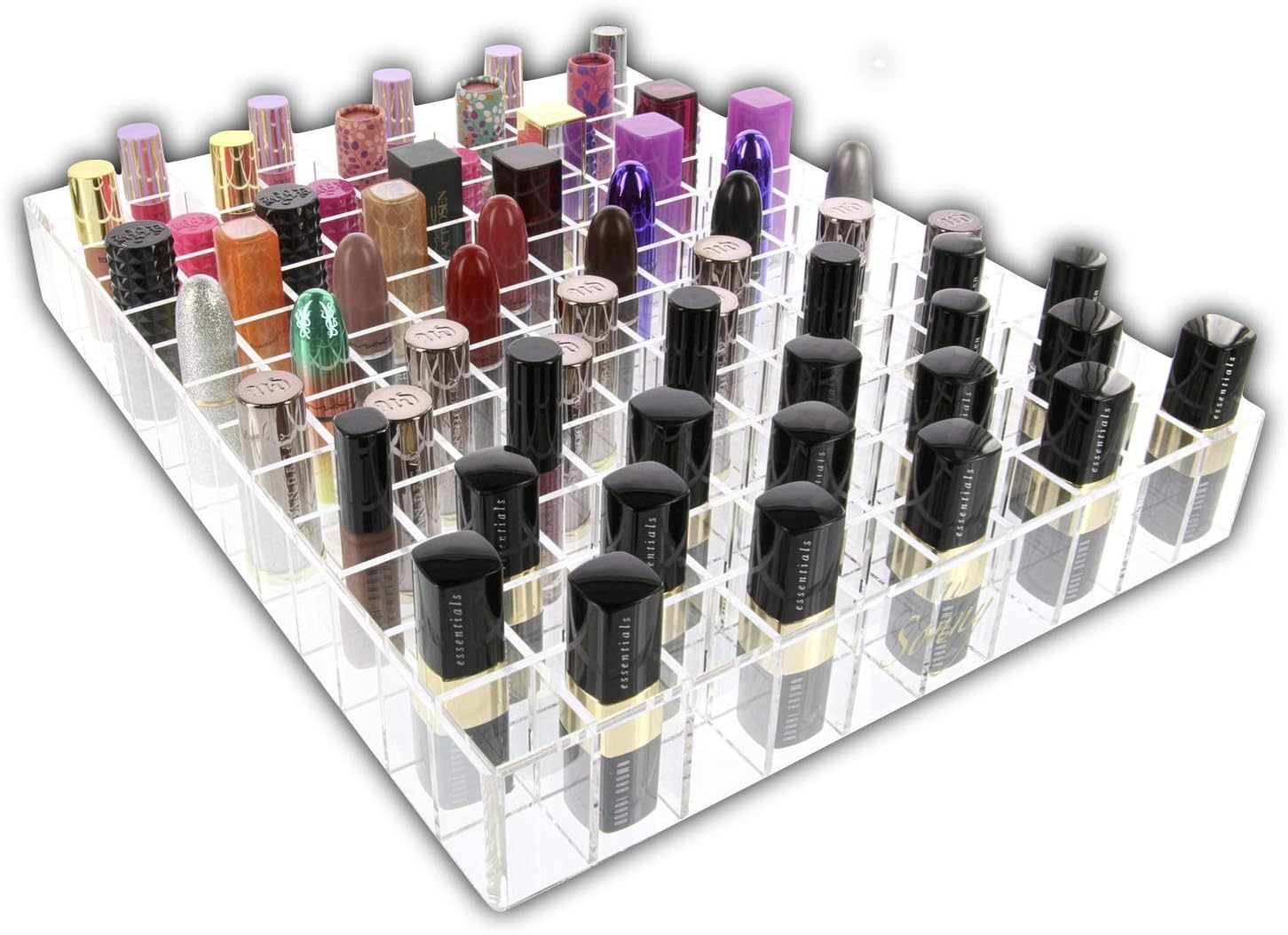 Acrylic Lipstick Drawer Organizer Alex Holds 130 lip gloss divider tray by Sonny Cosmetics vanity
