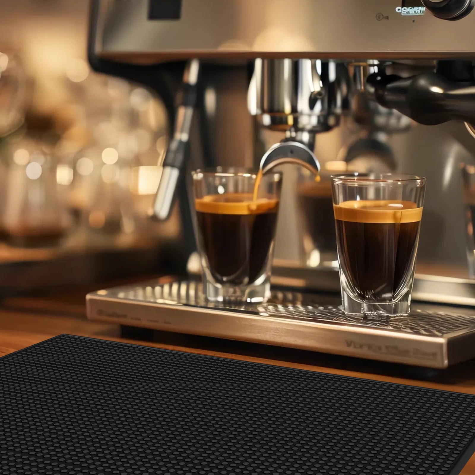 6 tappetini da bar, tappetini da bar per piano di lavoro, 45 x 30 cm, tappetini da bar per baristi, tappetini da bar per piano di lavoro, antiscivolo, impermeabili, resistenti e flessibili