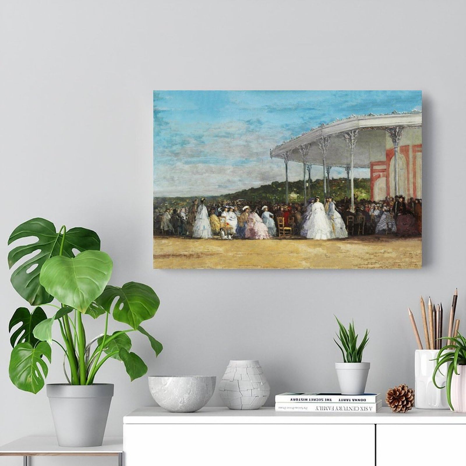 Eugene Boudin Künstlerwerke, Konzert-Poster im Casino von Deauville, zeitgenössisches Leinwand-Kunstwerk für Wanddekoration, Wohnzimmer, Schlafzimmer, Büro, Dekoration, 40 x 60 cm