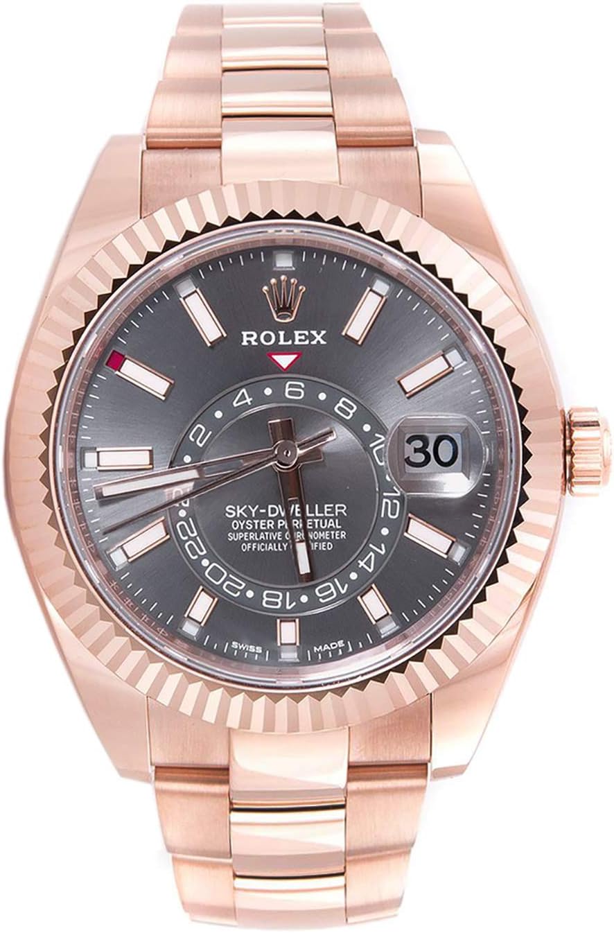 Rolex Sky Dweller Sundust Dial 18kt Everose Gold Mens Watch 326935