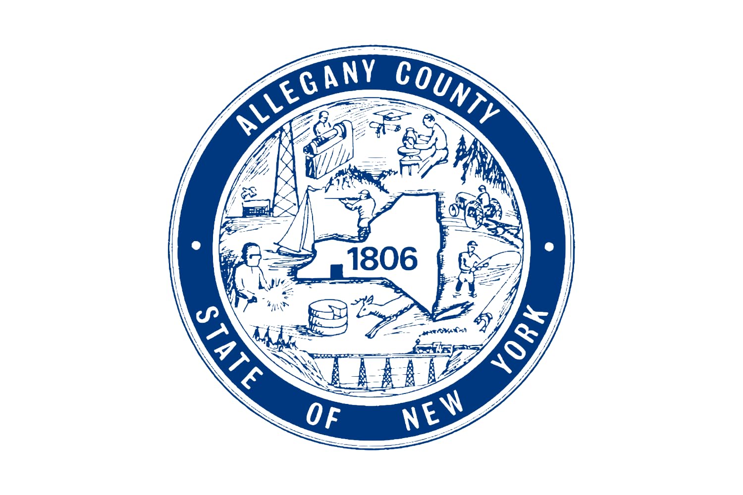 Drapeau Allegany County New York de qualité supérieure en tissu