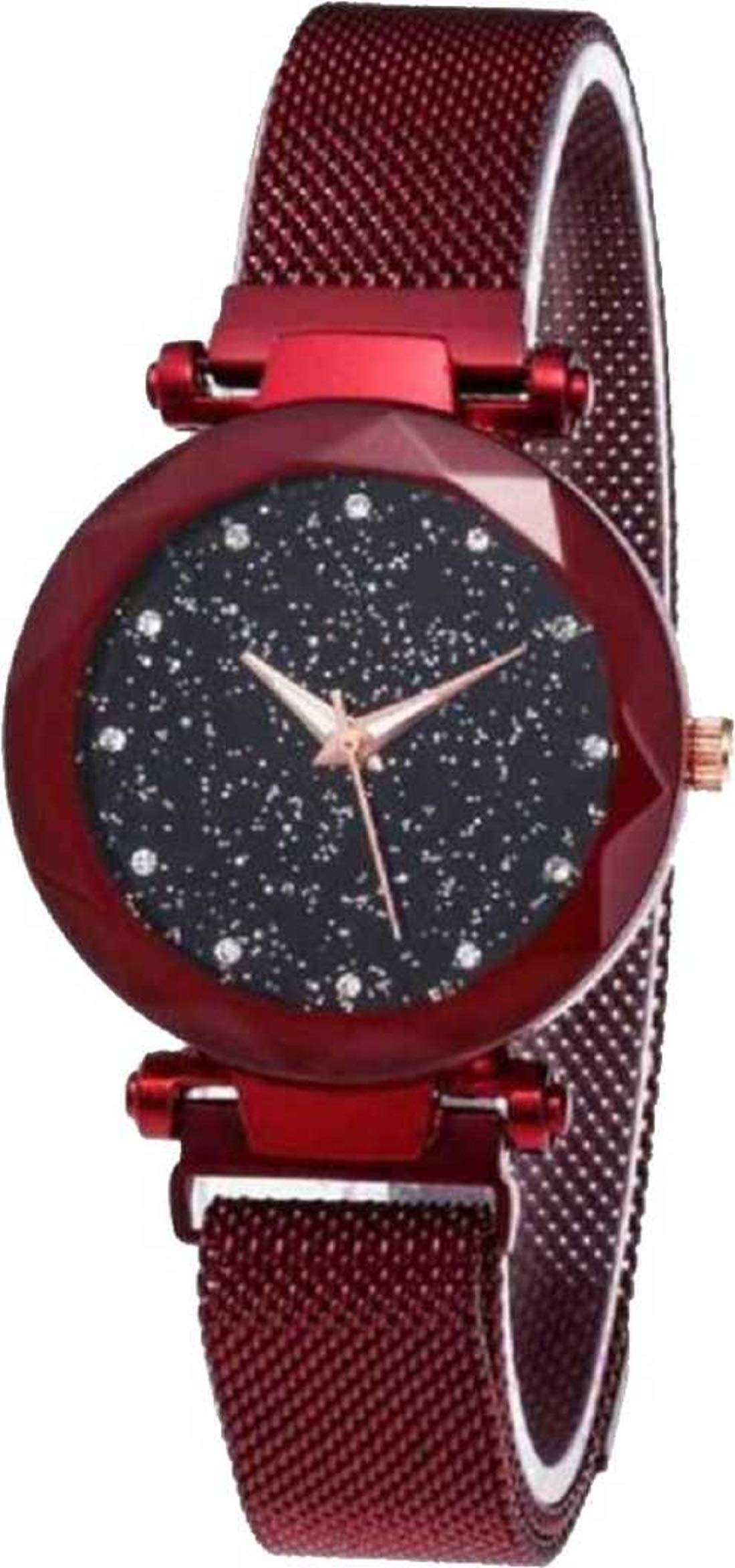 fuerdanni Girls Mesh Magnet Buckle Starry Sky Quartz and Nice Watches |Dial Color : Black (B0838GHJFJ) Amazon Price History, Amazon Price Tracker