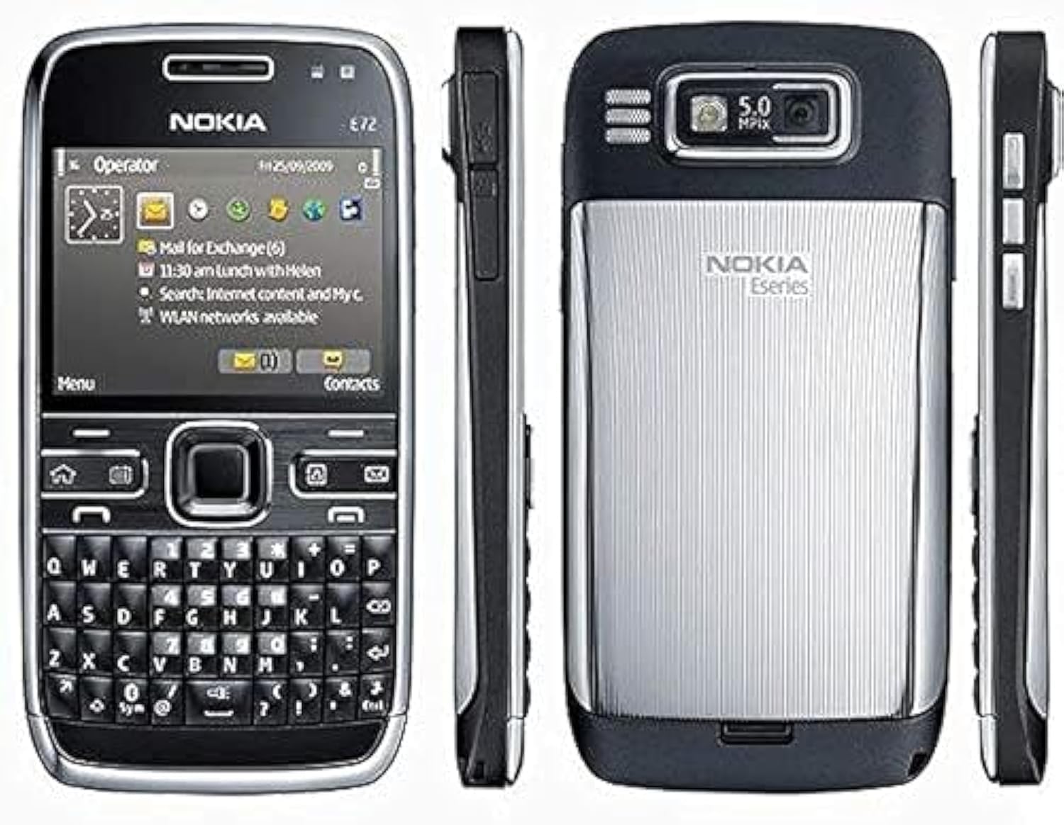 NokiaE72 (250 MB, WiFi,3G, Metal Grey)