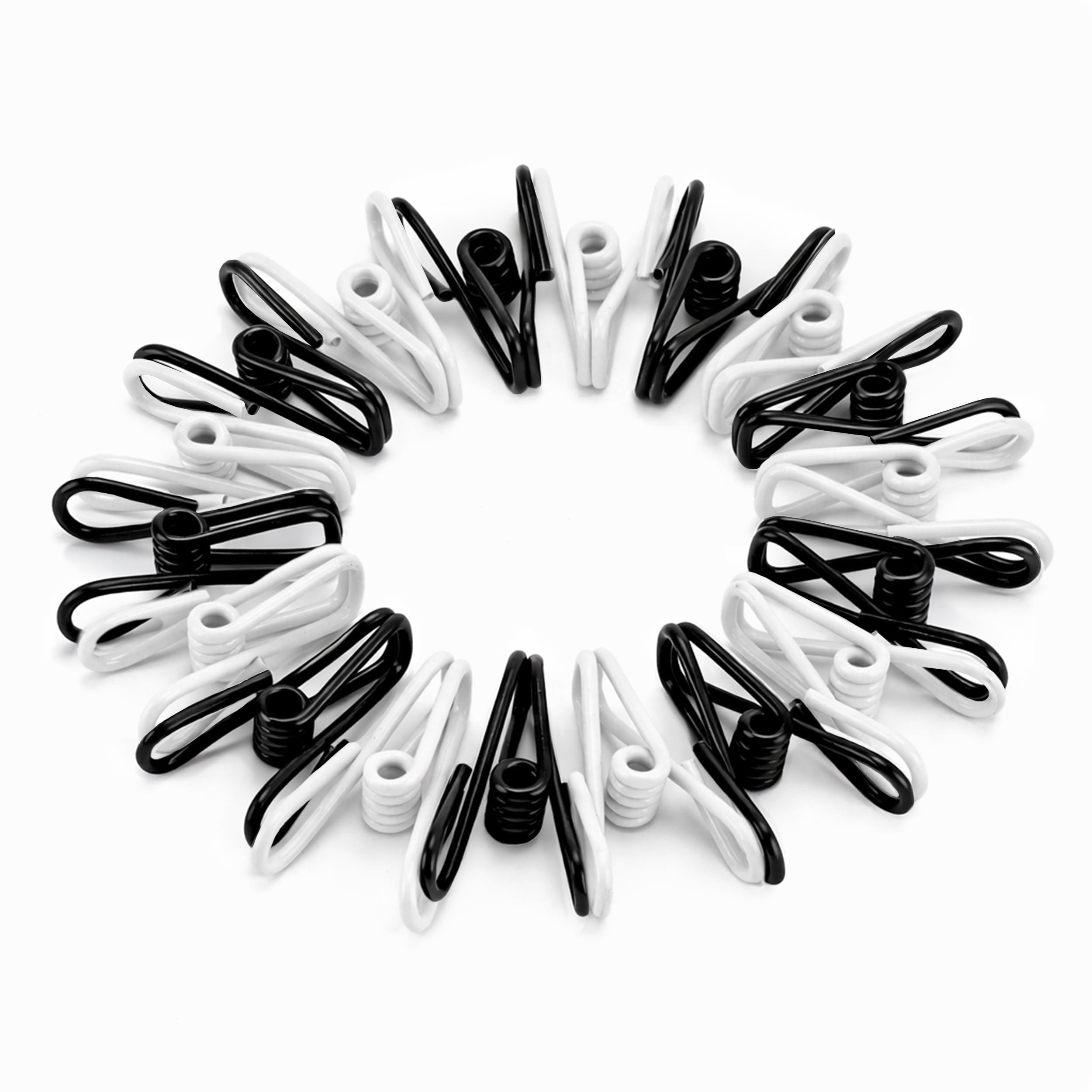 Mr. Pen- Chip Clips, 18 Pack, 2 Inch, Black & White, Utility Steel PVC-Coated Clips, Chip Clips Bag Clips Food Clips for Bags, Clips for Chips and Other Food Bags, Bag Clips for Chips Clips