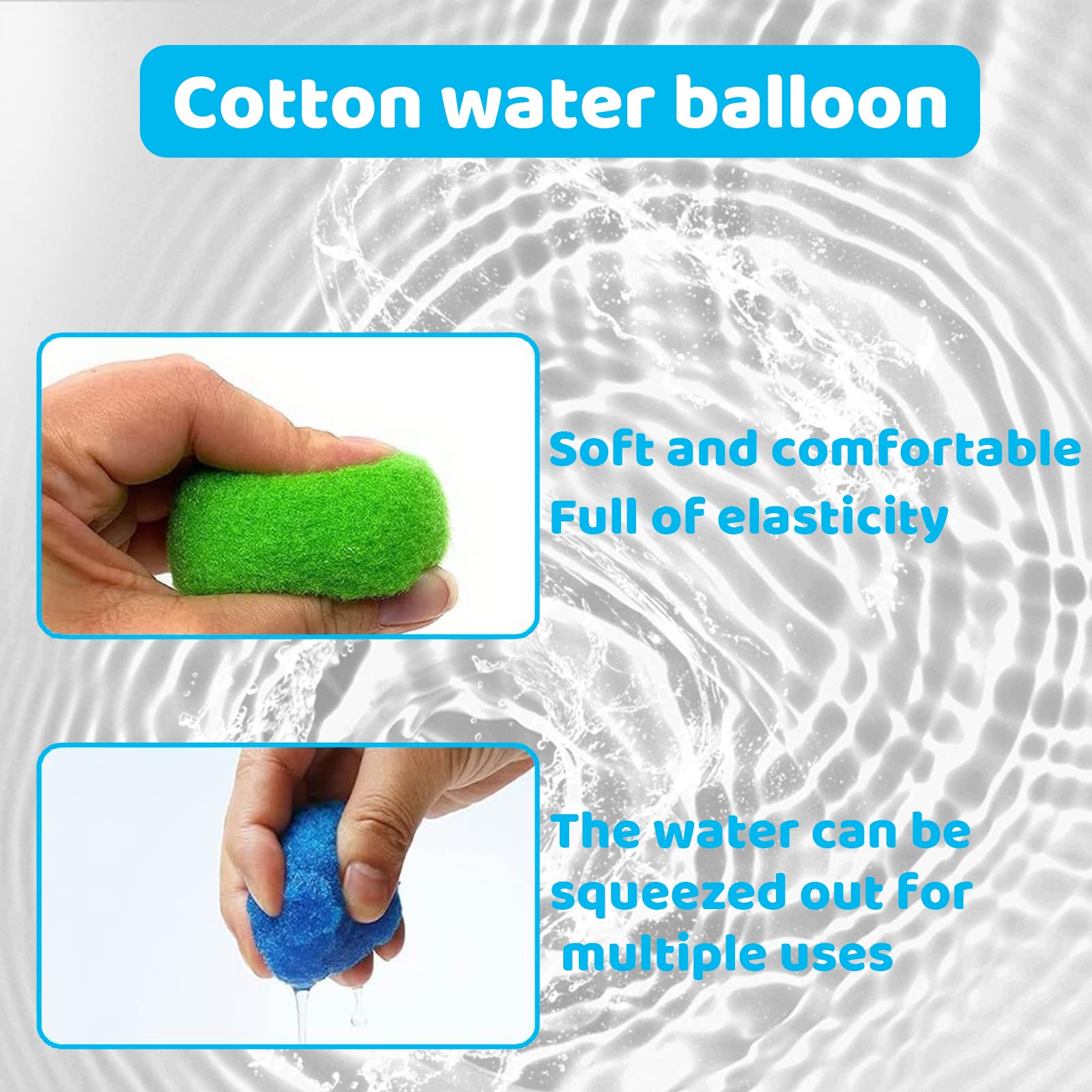 Baumwoll Wasserbomben 30 Stück - Wiederverwendbare Splash Bälle Für Sommer