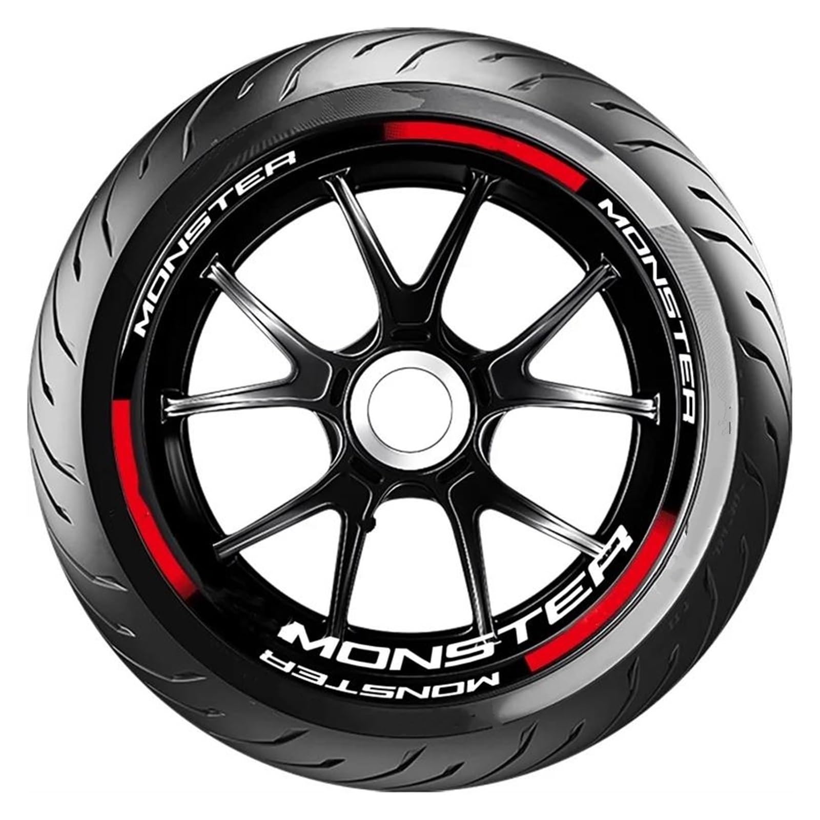 Motorcycle Wheel Sticker Stripe Reflective Rim for Ducati for Monster 937 950(Color5)