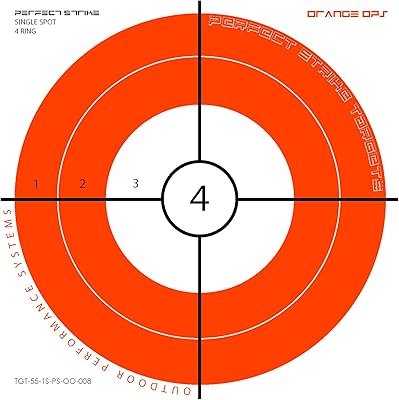 Perfect Strike TARGETS. Shooting Targets for Pellet Traps, Bullet Traps and precision marksmanship. Great for air rifles, air pistols and rimfire guns. ORANGE OPS System 55. (5.5