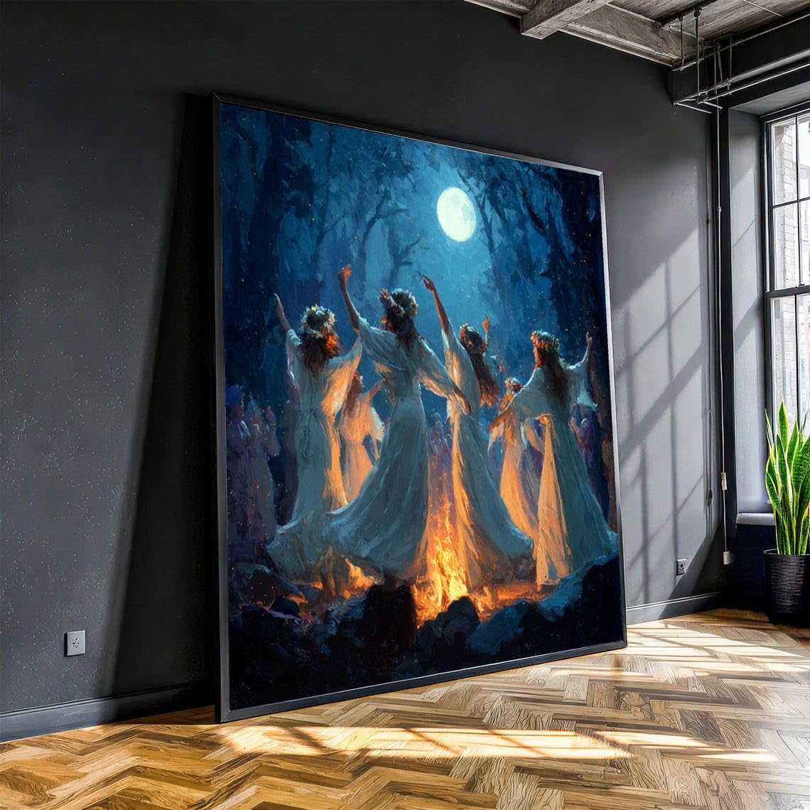 Cuadro de arte forestal para decorar salones con misticismo 8