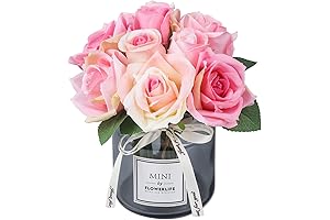 XIAYAN Artificial Desk Flower Glass Vase