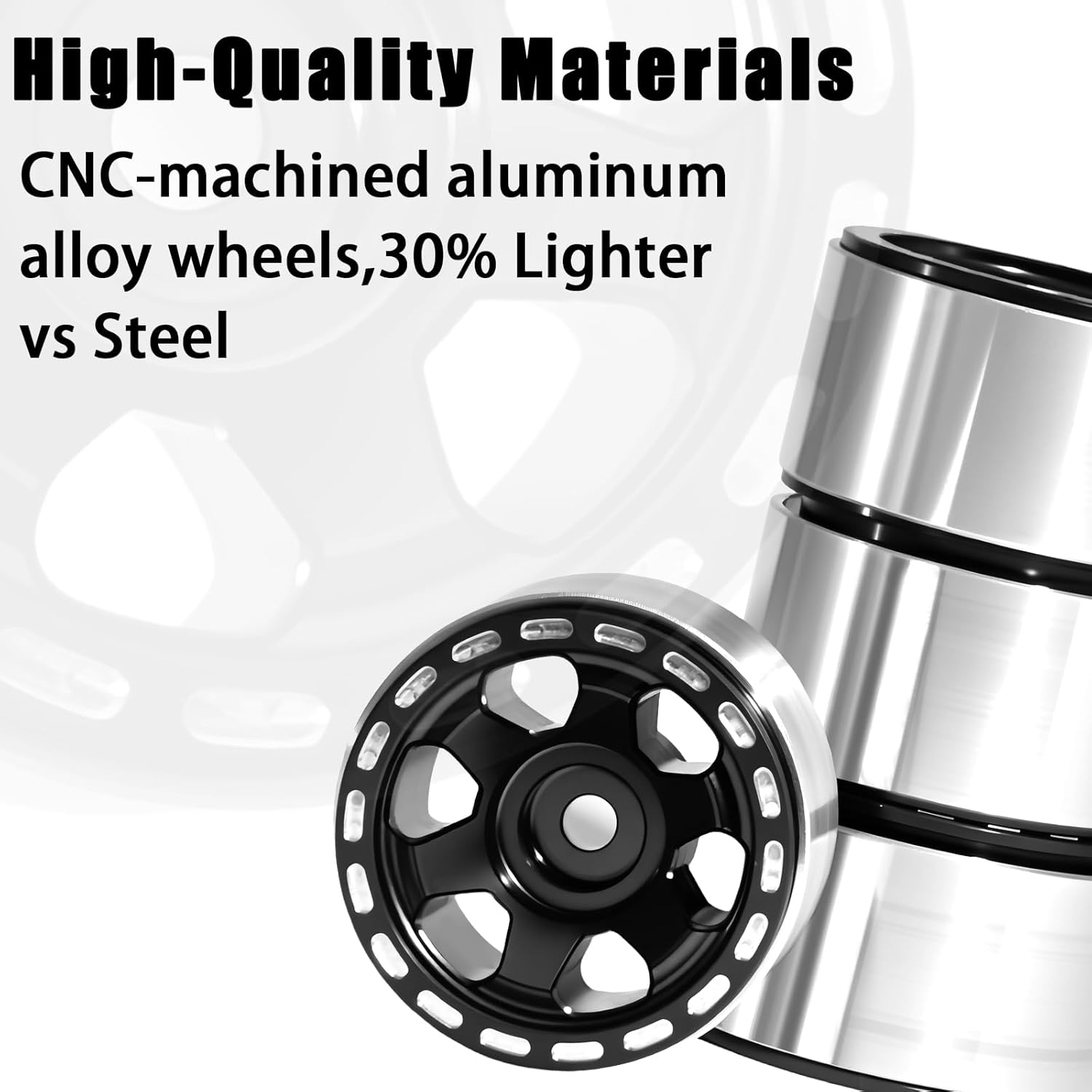 1.0 Beadlock Wheel Rim Set Aluminum Alloy RC Upgrade Part For Traxxas 1/18 TRX4M 1/24 Axial SCX24 FMS FCX24 Gladiator Bronco C10 JLU Deadbolt B17 RC Crawlers Upgrade Off-road(4Pcs/set)