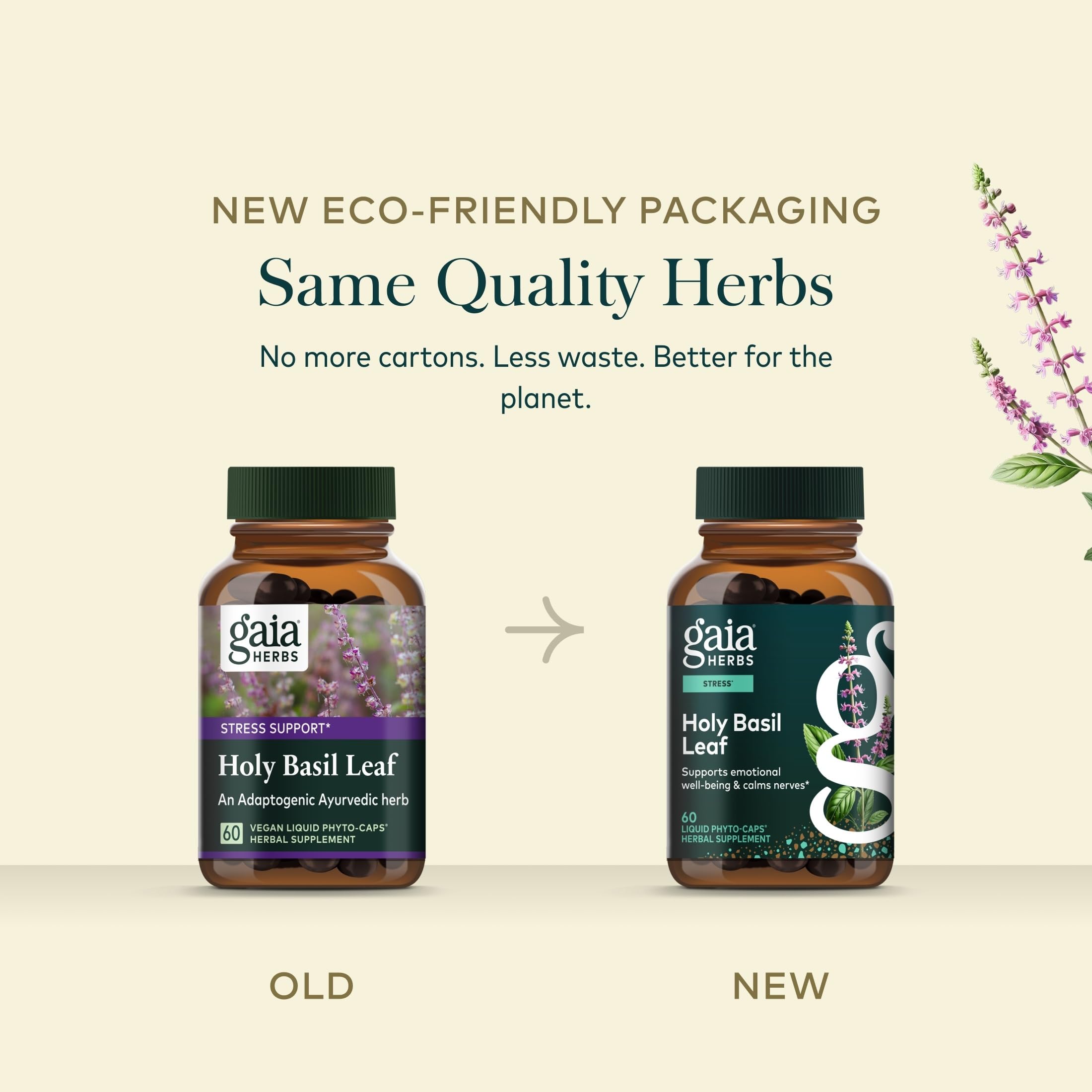 Gaia Herbs Holy Basil Leaf, 60 Vegan Capsules, 30 Servings — Amazon image 7