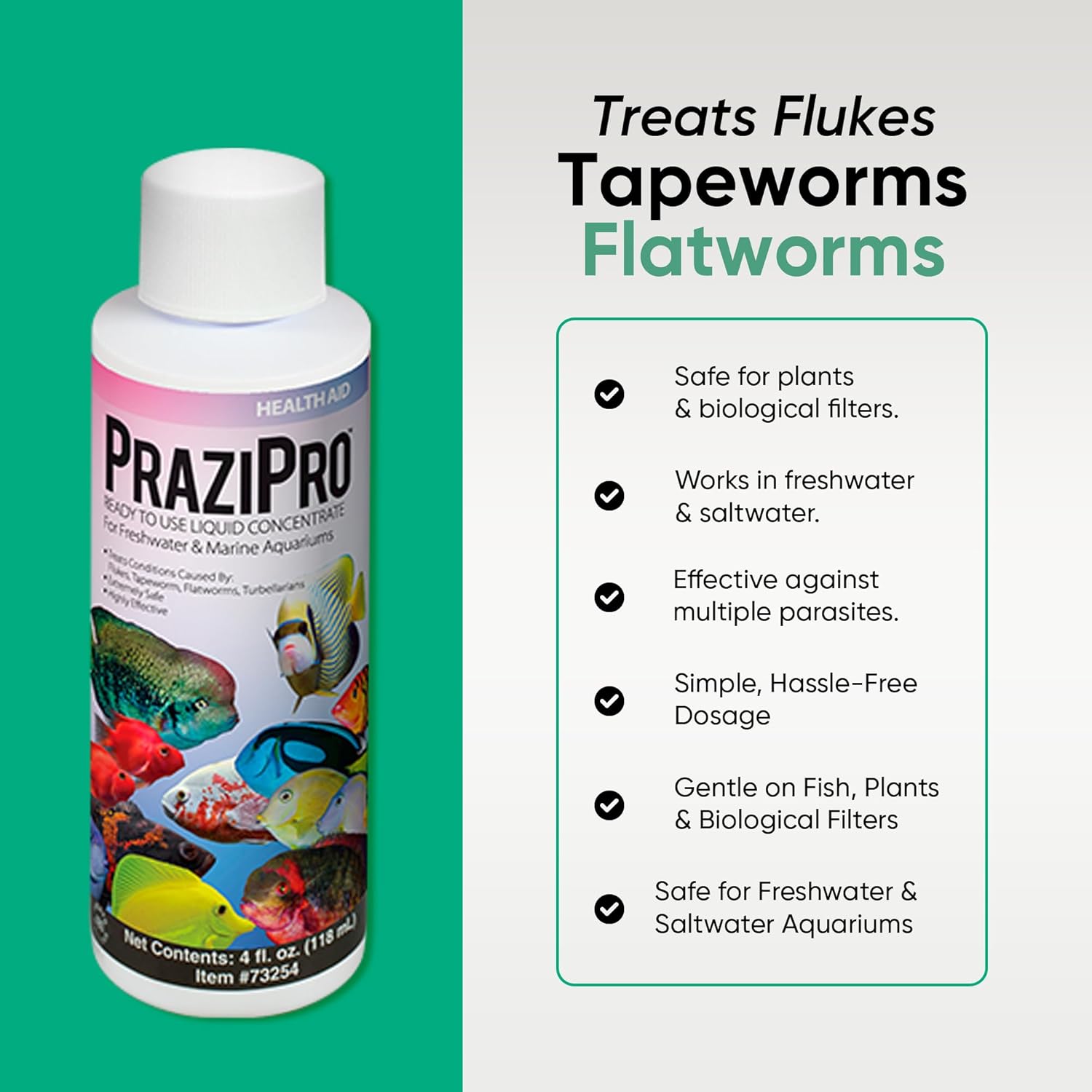 ICH X 16 fl oz, PraziPro 4 fl oz for Freshwater, Including Trinity Treats Microfiber Cleaning Cloth (ICH X for Freshwater Fish, PraziPro for Fish)