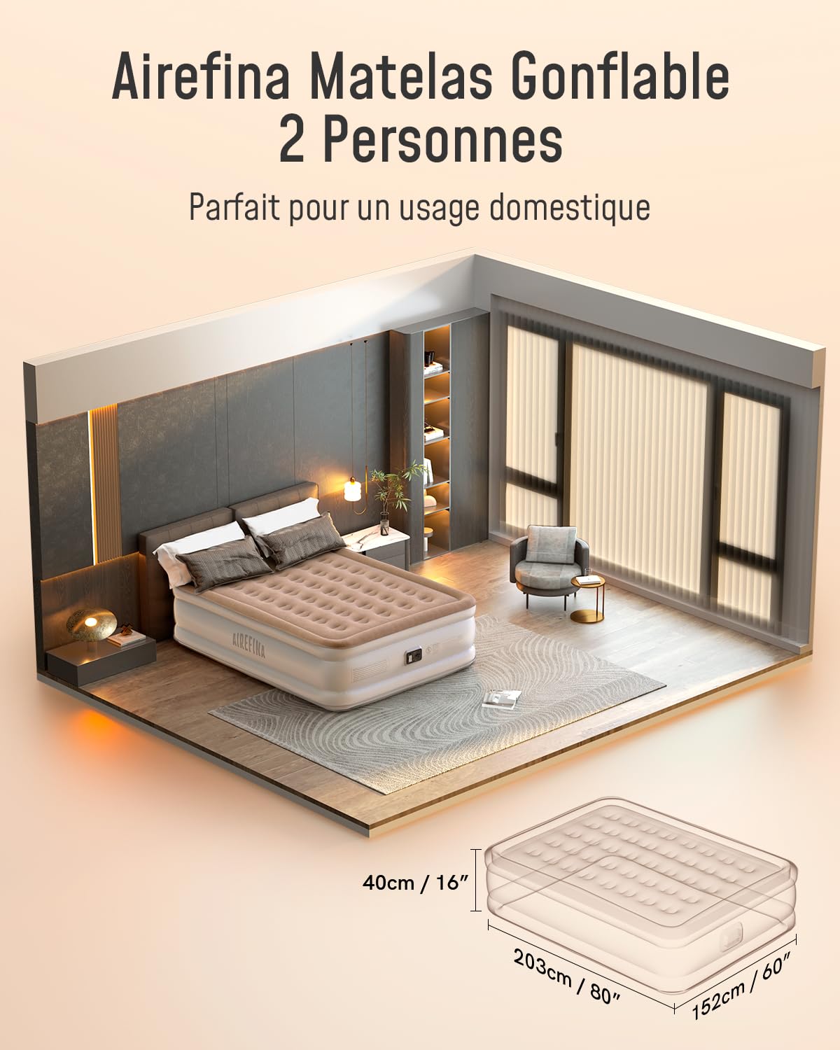Airefina atelas Gonflable avec ope Intégrée, Auto-Gonflant en 2