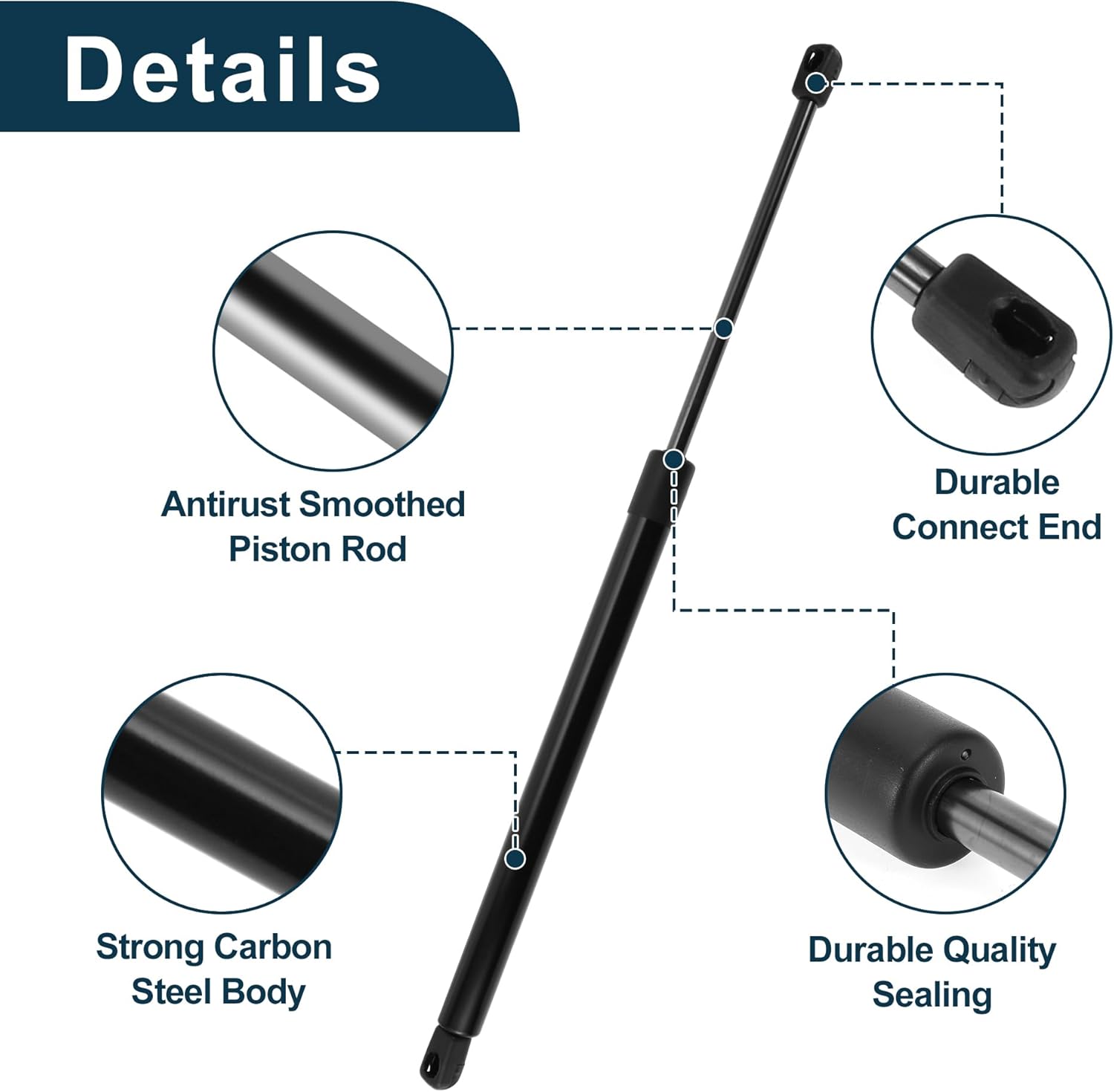 Lift Supports Struts for GMC Envoy 2002-2009 Sport Utility No.15079252 Rear Hatch Gas Spring Black 2 Pcs