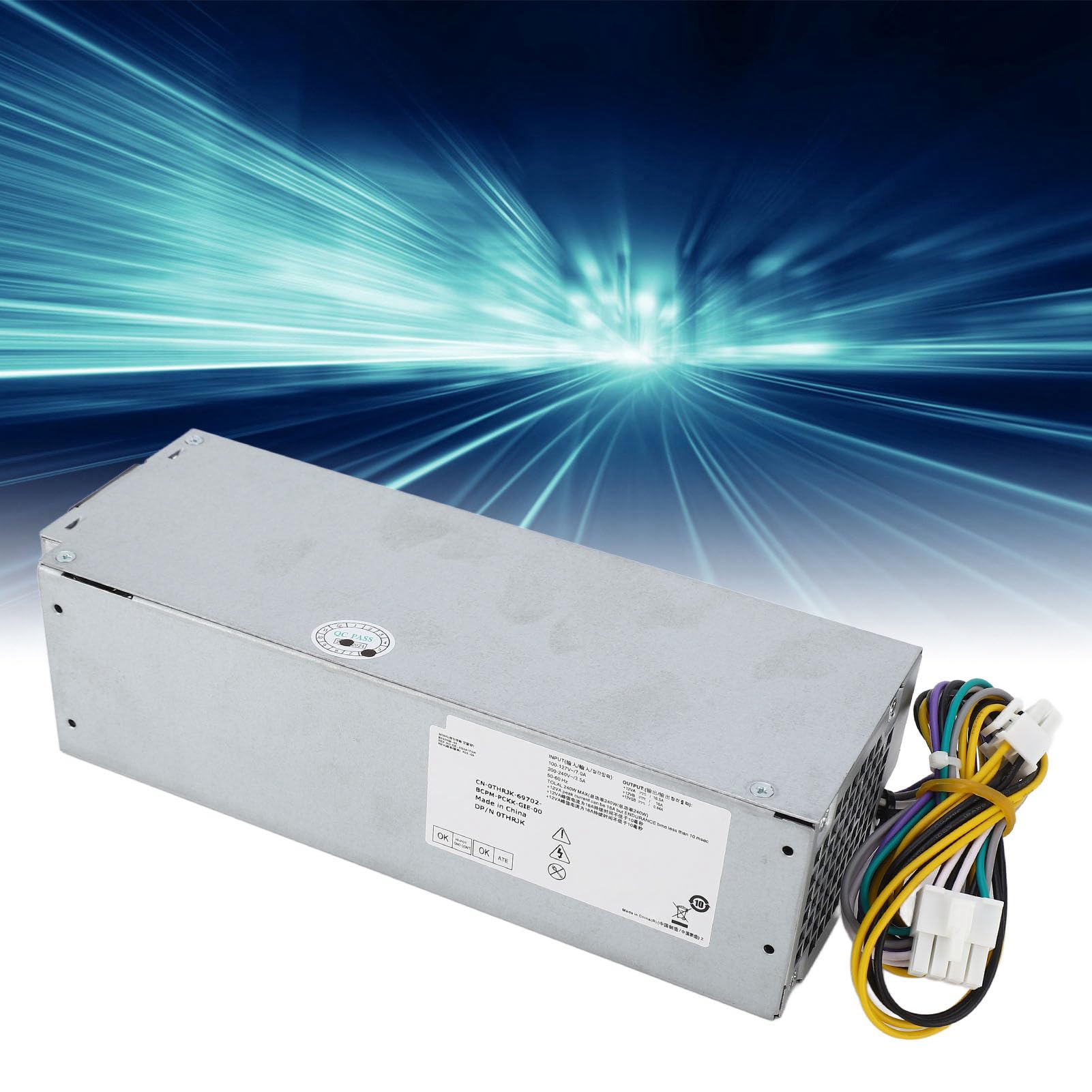 Generic Niezawodny Zasilacz Komputerowy o Mocy 240 W do Systemu Optiplex 3040 3250 3650 5040 SFF, Bezpieczny W Użyciu dla Komputerów Stacjonarnych Mini Tower, materiał Metalowy