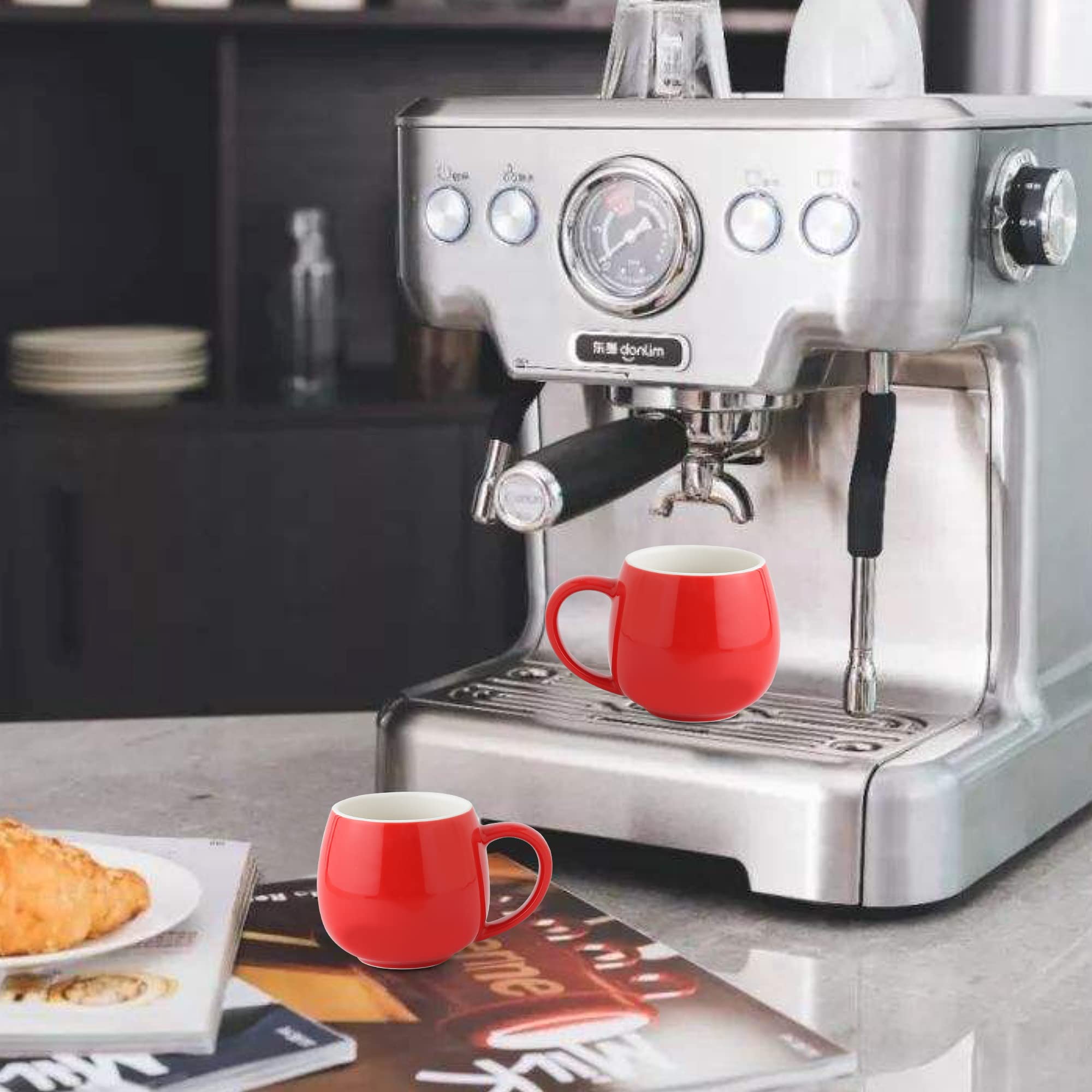 superyes Set di 6 tazze da caffè rosse natalizie per latte cappuccino tazza gelato cioccolata calda 12oz