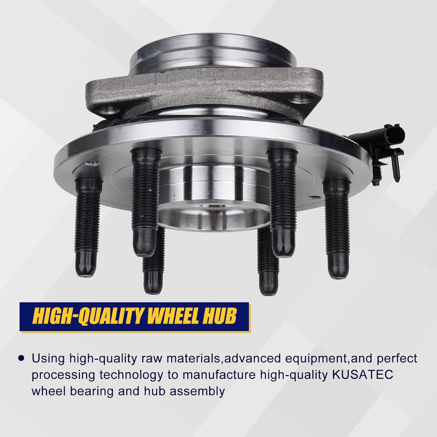 KUSATEC 515096 Front Wheel Bearing and Hub Assembly AWD/4WD Compatible with Cadillac Escalade ESV EXT, for Chevy Avalanche/Silverado Suburban 1500/Tahoe, GMC Sierra 1500 Yukon XL, 6 Lugs w/ABS