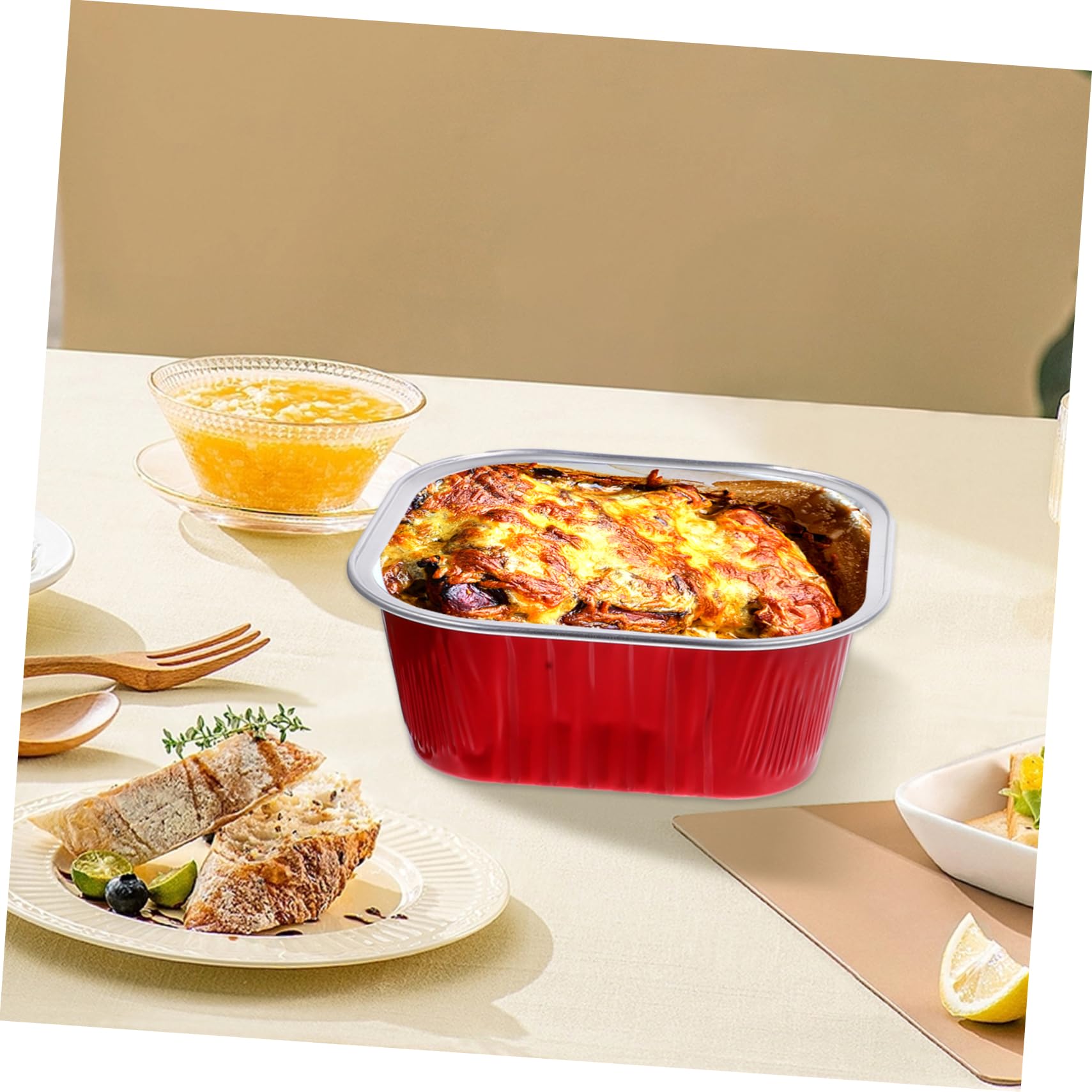 TOPBATHY 40 Juegos envases de aluminio para alimentos asadera de aluminio bandeja para hornear molde para pasteles recipiente para hornear pasteles suministros para hornear