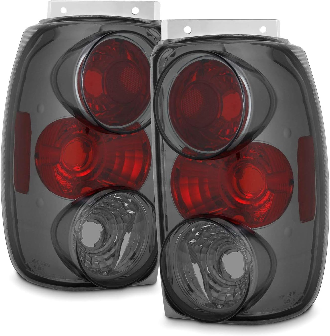 AKKON - Fit 1995 1996 1997 Ford Explorer UN105 / UN150 Smoke Housing Tail Brake Light Lamps - Pair