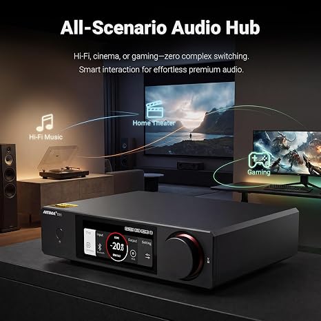AIYIMA D20 Balanced Audio DAC,Dual ES9039Q2M AK4493S Pure Desktop Decoder