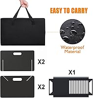 Vista 7 de ACCPO Fogata de 18 pulgadas para exteriores, portátil, 2 en 1, fogata de leña de acero resistente para patio y patio trasero, hoguera, barbacoa