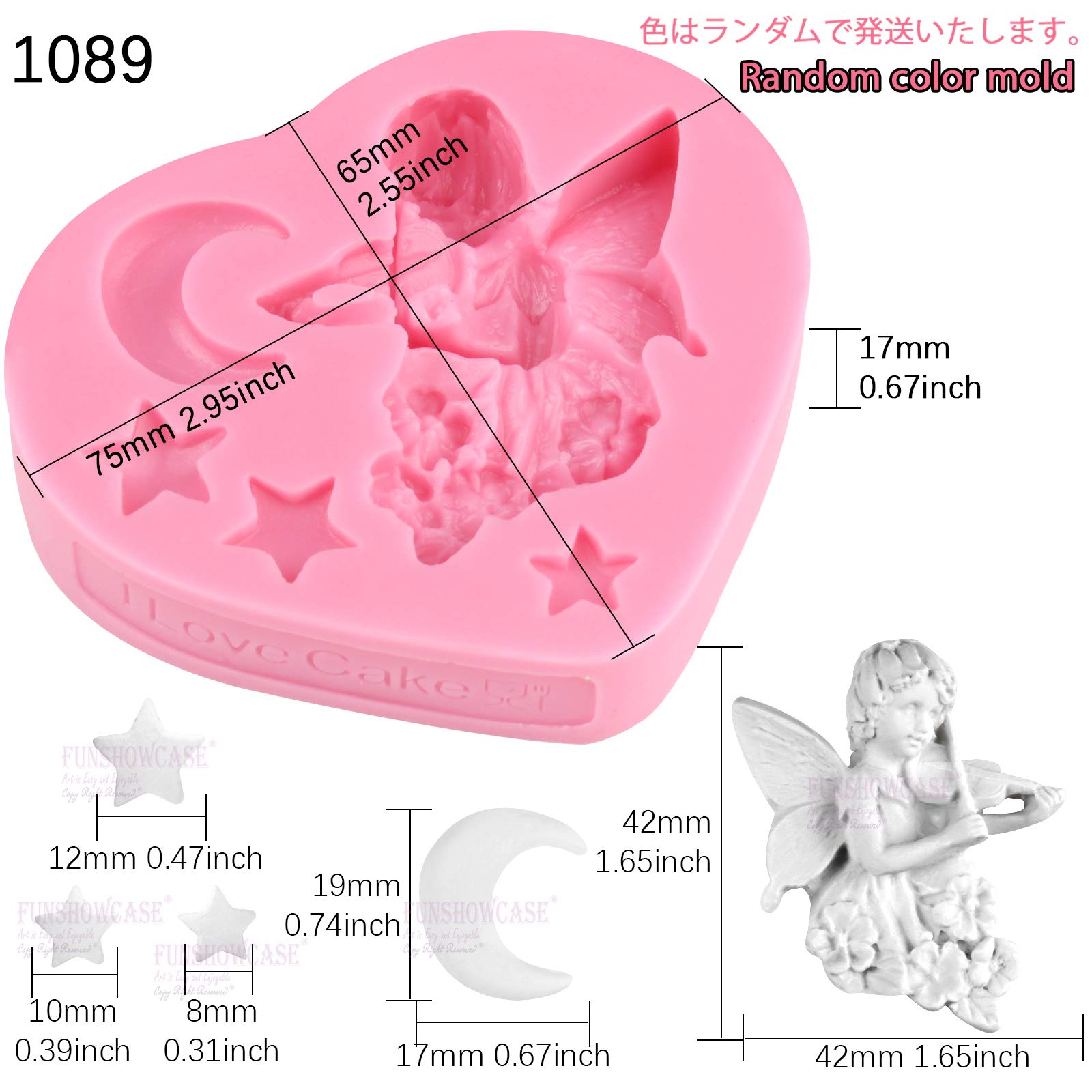 2 Stampi In Silicone Per Fata/angelo, Per Pasta Di Zucchero, Resina, Argilla, Cioccolato, Alimentari