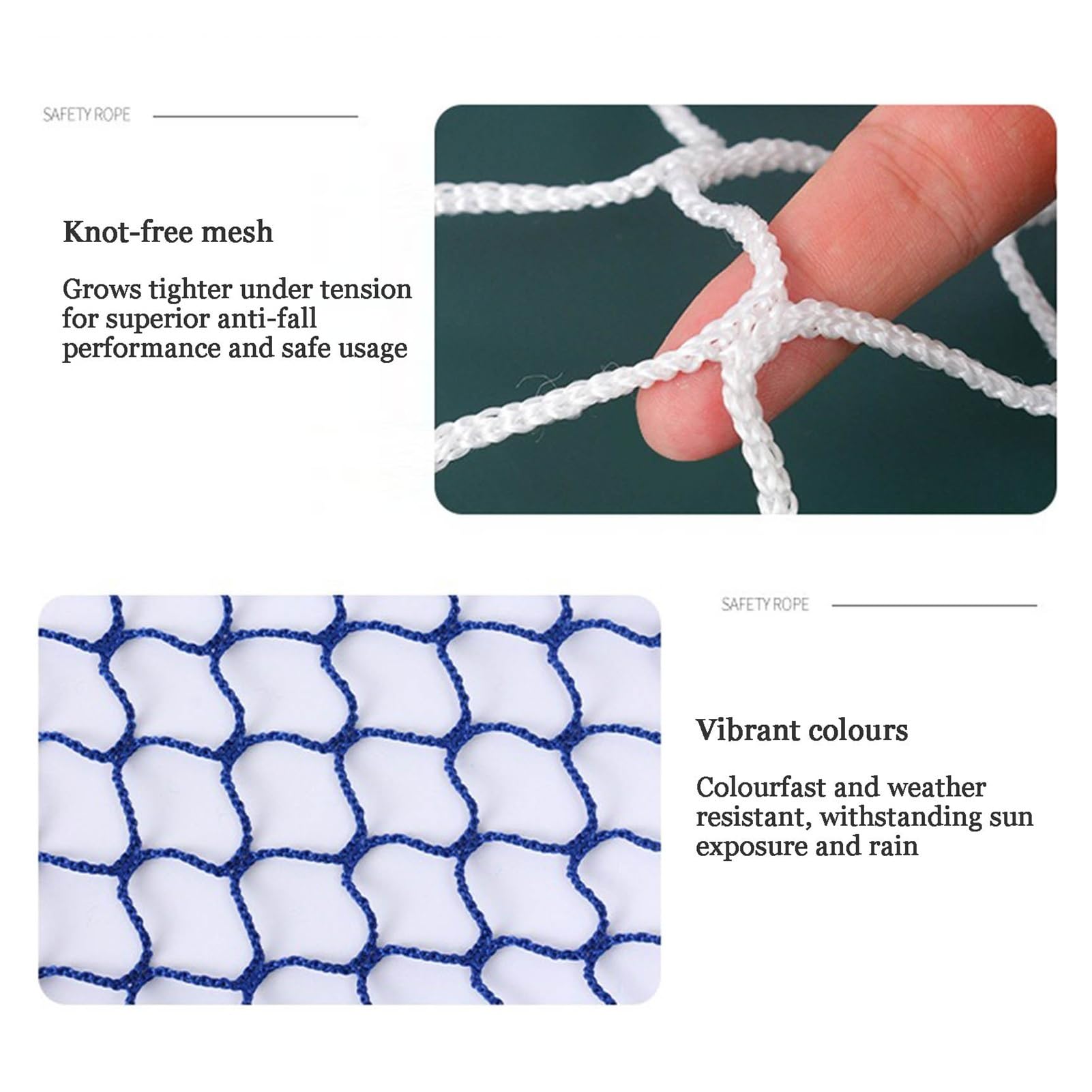 Outdoor Sports Net Ber - Rete da arrampicata in poliestere resistente agli strappi per campi da gioco e campi da banton (1 x 2 m)
