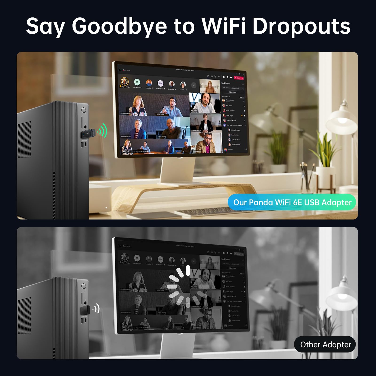EDUP Mini adaptateur USB 3.0 WiFi 6E pour PC, AXE3000, 802.11ax, tri-bande 6 GHz/5 GHz/2,4 GHz, carte réseau sans fil USB, compatible Windows 11/10 (installer le pilote) et Linux (Plug and Play)