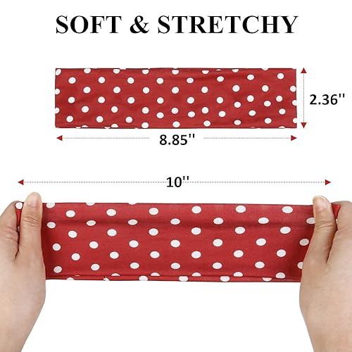 Vista 49 de TERSE Diadema para el cabello, diademas de tela para mujer, color rosa, antideslizante, tela suave, fina, bandas para el sudor, lindas envolturas