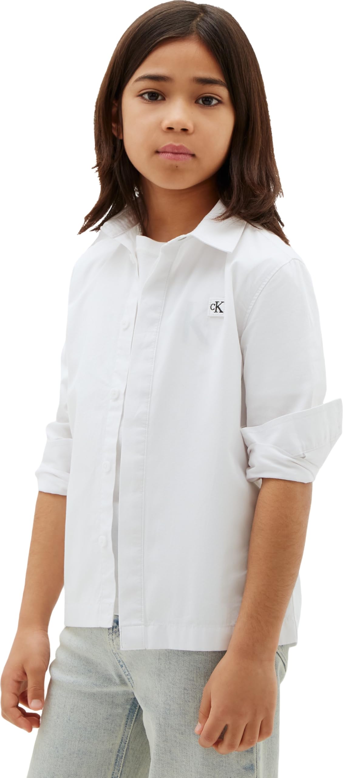 Calvin Klein Klasyczna popelinowa koszula chłopięca Lvcktjb19b inne koszule, Biały (jasna biel), 12 lat