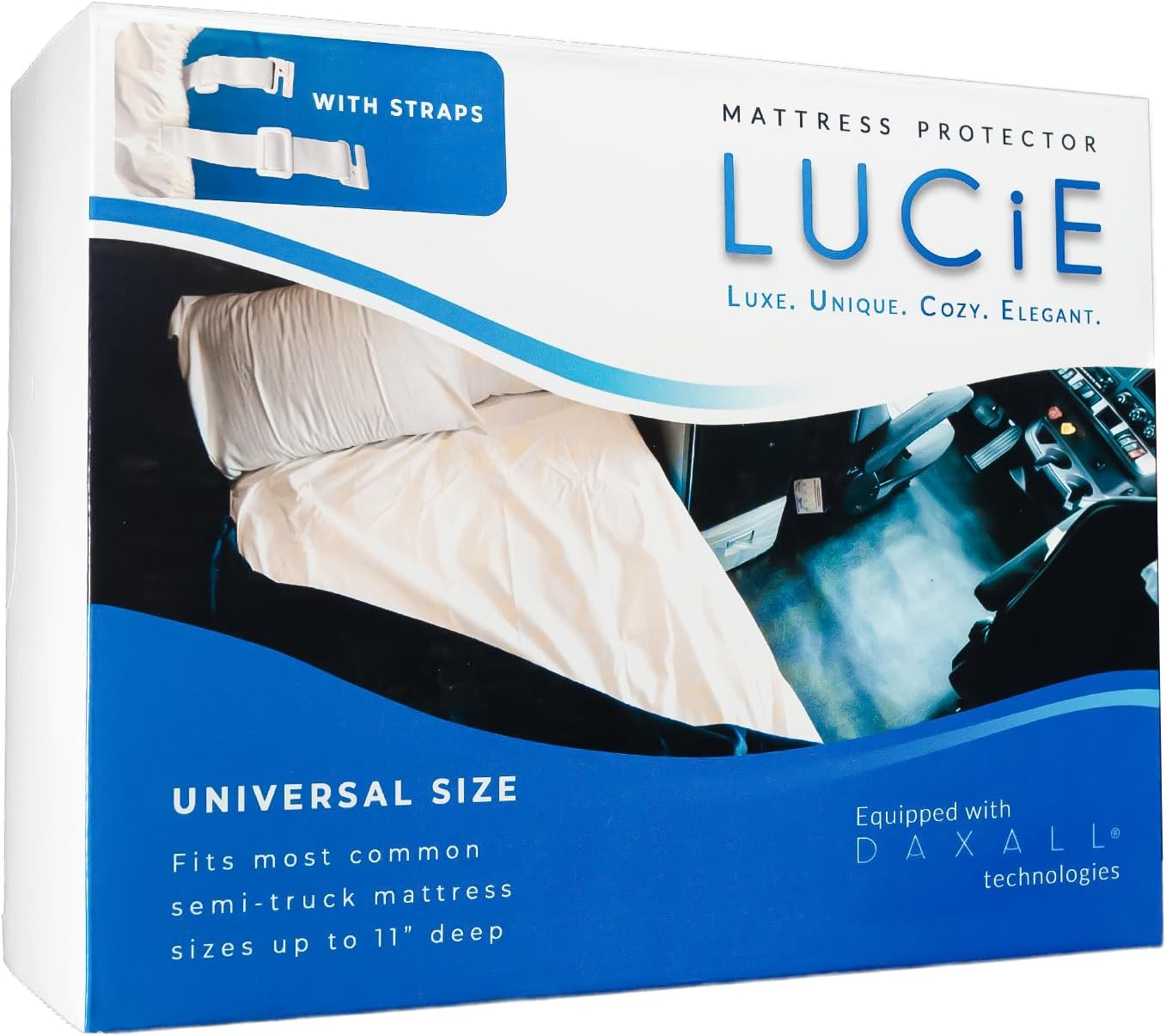 Twin/Twin XL Waterproof Mattress Protector with Sheet Holder Straps – Soft, Breathable Cotton Cover, No-Slip Design, Machine Washable – Ideal for Home, Dorm, Truck Beds, and Care Facilities – Black