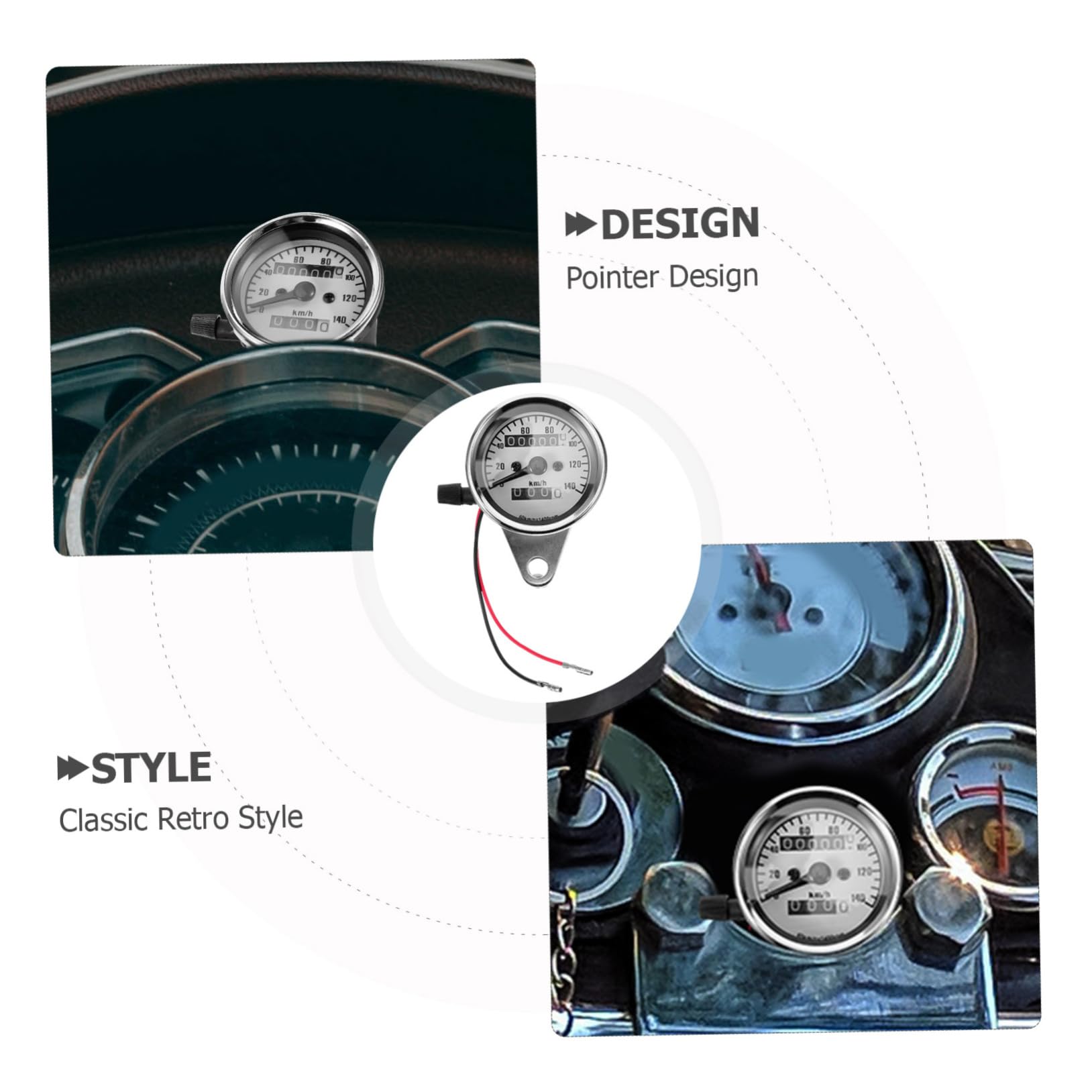 PRETYZOOM Tachimetro per Digitale Display Chiaro Misuratore velocità per Indicatore Modificato per Facile da Installare e Leggere