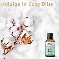 Vista 2 de ESSLUX - Aceite aromático de algodón cálido, aceites aromáticos esenciales para aromaterapia, difusor, masaje, jabón, aroma para hacer velas